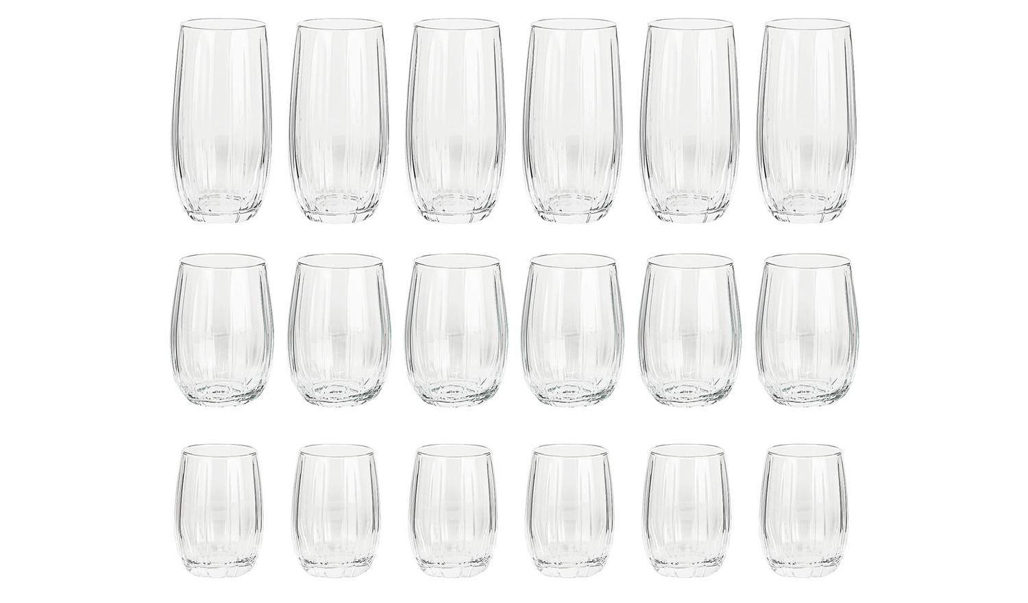 Argos Home Set of 18 Daytime Glasses