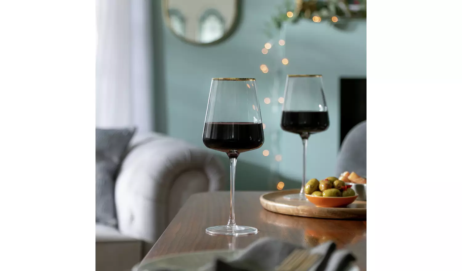 Habitat Gold Rim Set of 4 Wine Glasses