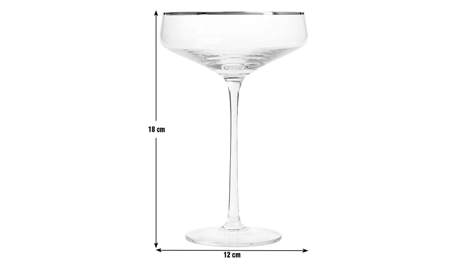 Habitat Gold Rim Set of 4 Champagne Coupe