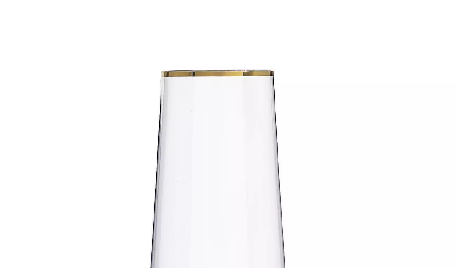 Habitat Gold Rim Set of 4 Prosecco Flute - Clear