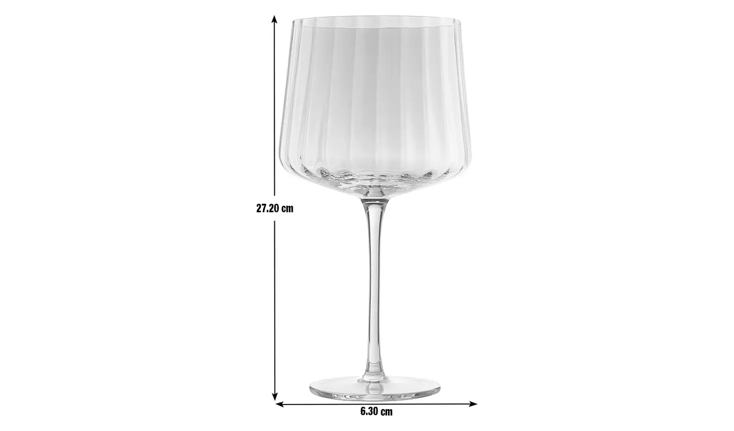 Habitat Iridescent Lustre Fluted Set of 4 Gin Glass