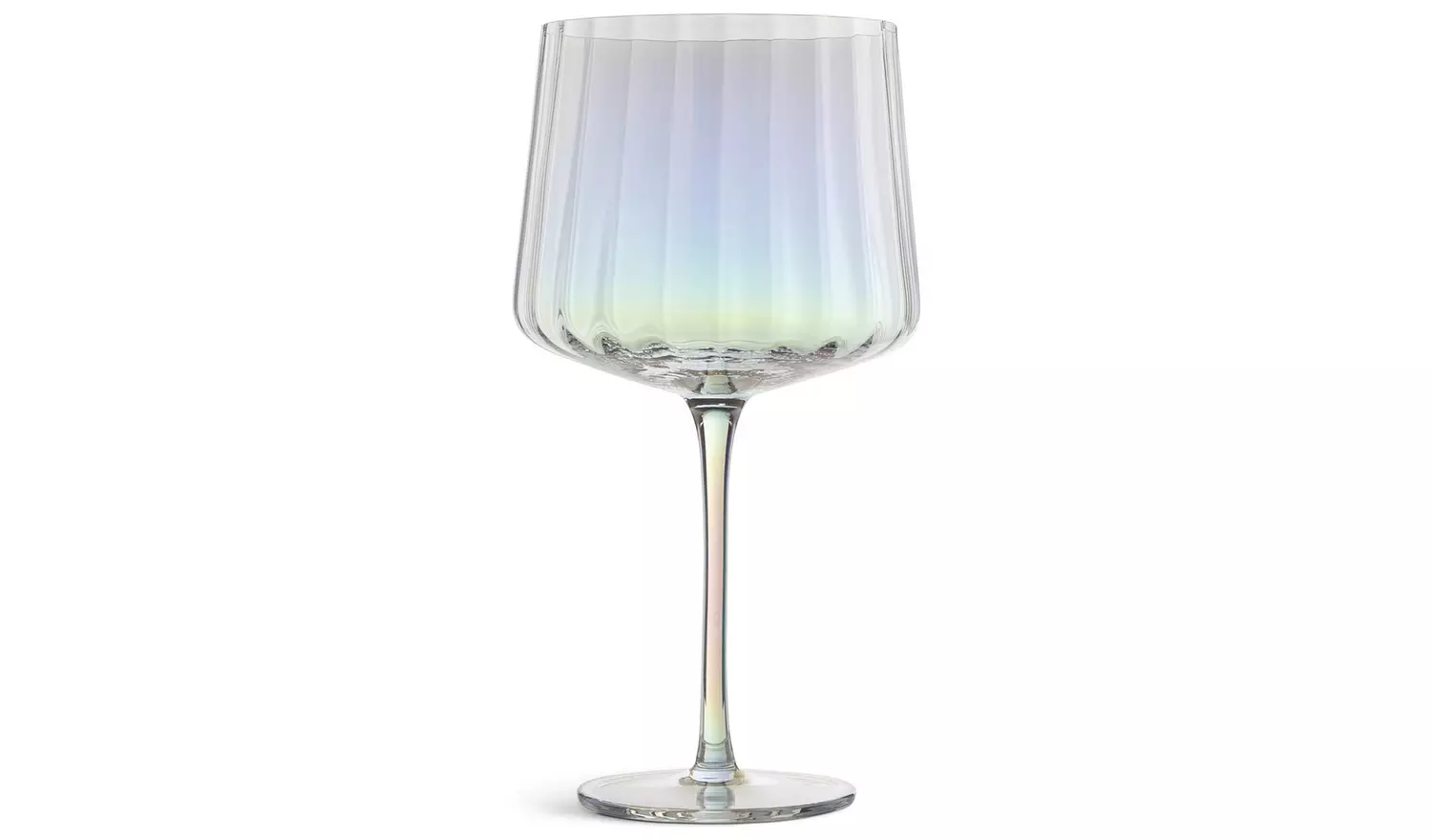Habitat Iridescent Lustre Fluted Set of 4 Gin Glass