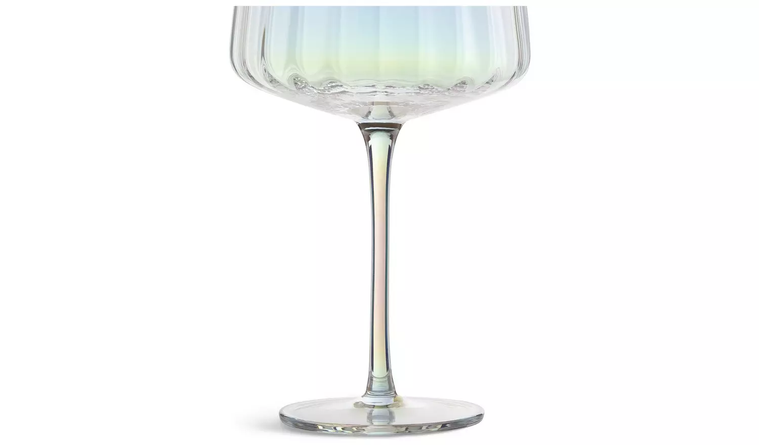Habitat Iridescent Lustre Fluted Set of 4 Gin Glass
