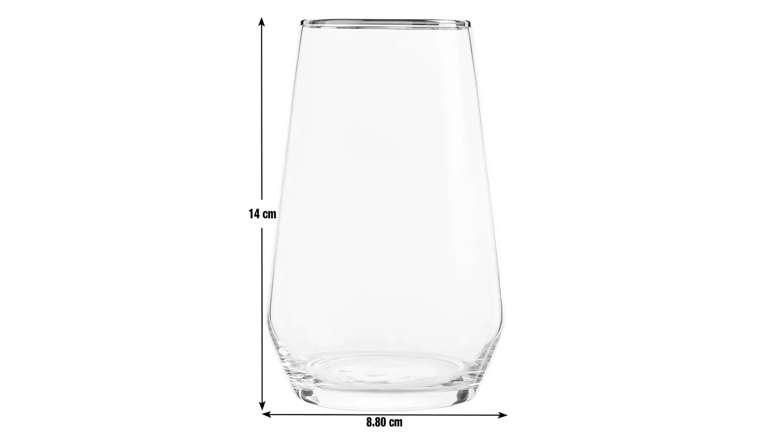 Habitat Set of 4 Gold Rim Hi Ball Glasses