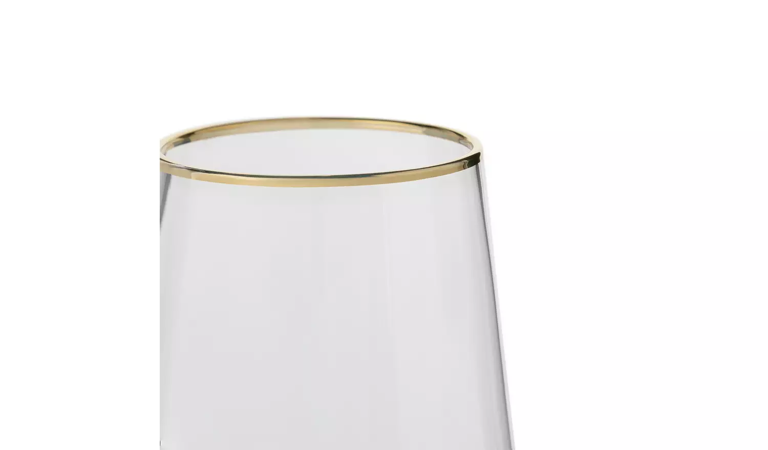 Habitat Set of 4 Gold Rim Hi Ball Glasses