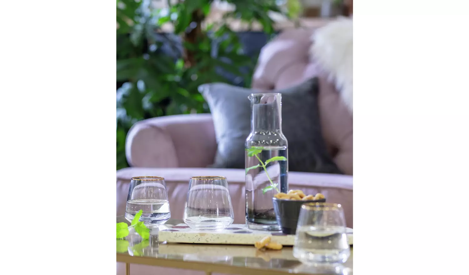 Habitat Set of 4 Gold Rim Tumbler