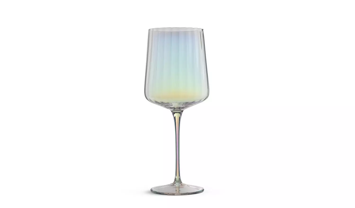 Habitat Iridescent Flute Wine Glass-Set of 4