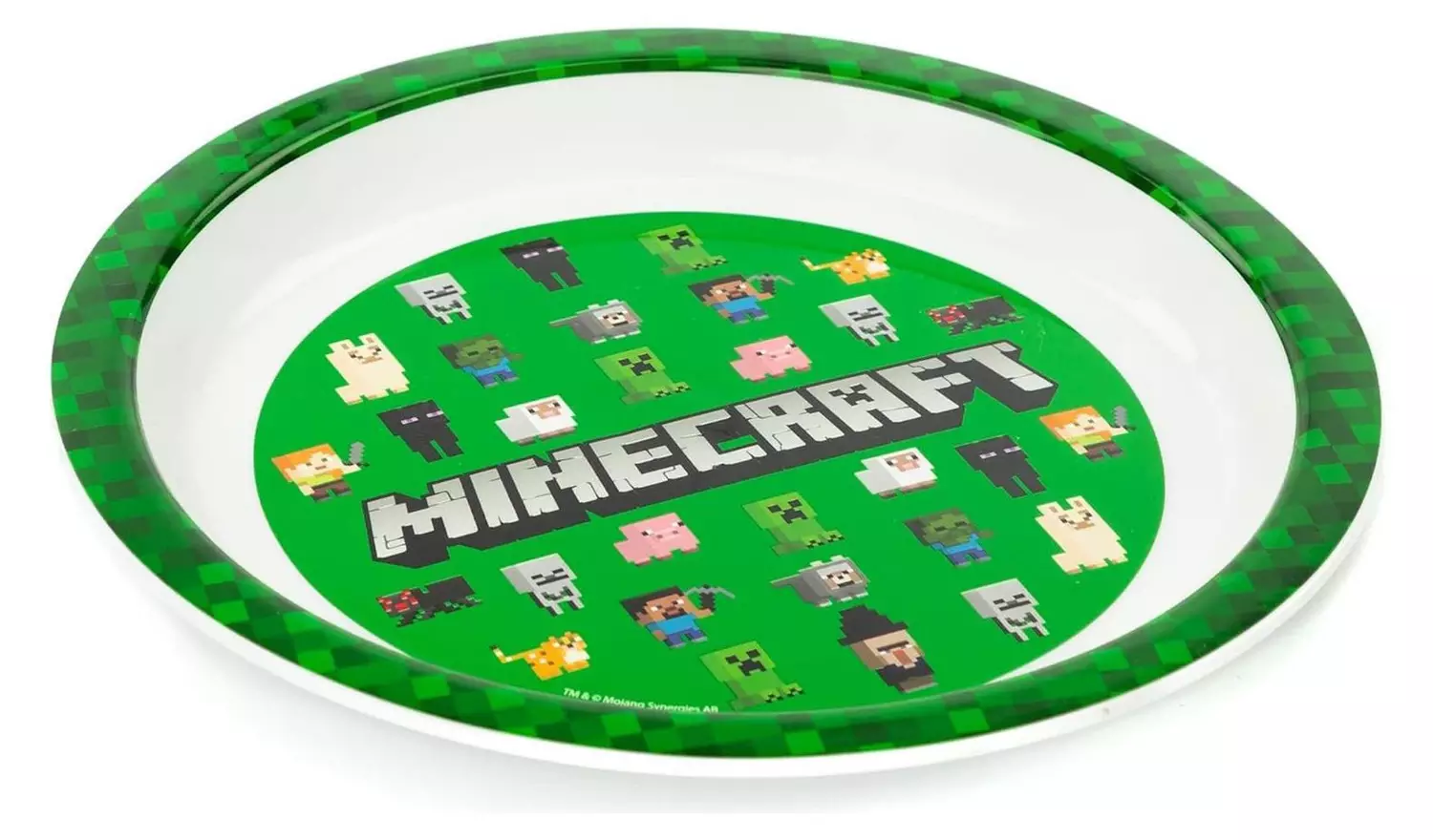 Zak Minecraft Kids Plastic Dinner Set - Green