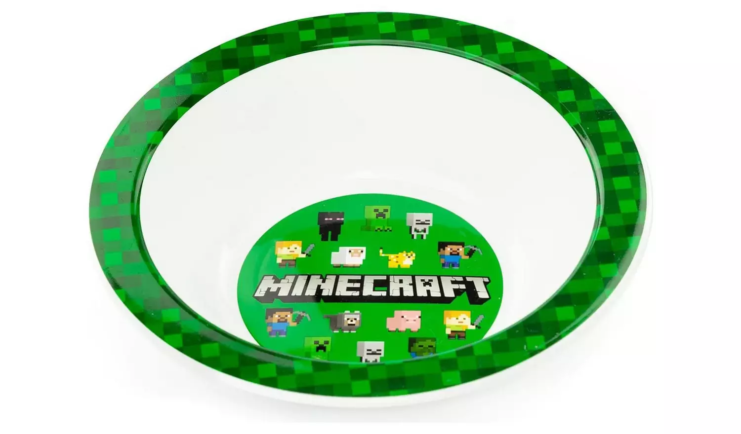 Zak Minecraft Kids Plastic Dinner Set - Green