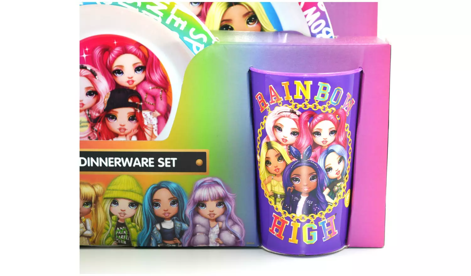 Zak Rainbow High Kids Plastic Dinner Set