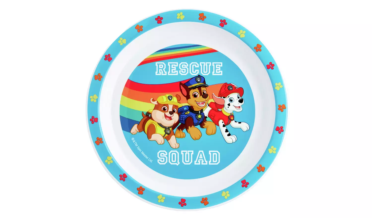 PAW Patrol Rainbow Kids Plastic Diner Set - Blue