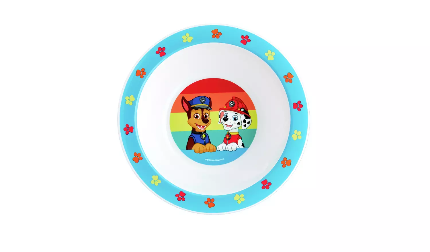 PAW Patrol Rainbow Kids Plastic Diner Set - Blue
