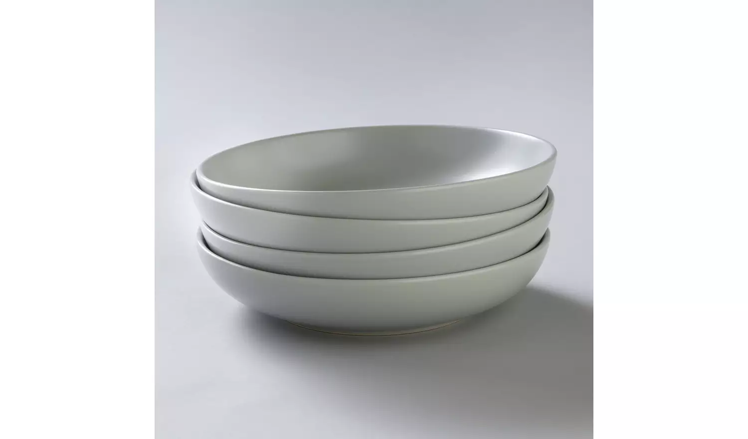 Habitat Brights 4 Piece Stoneware Pasta Bowls - Matt Grey