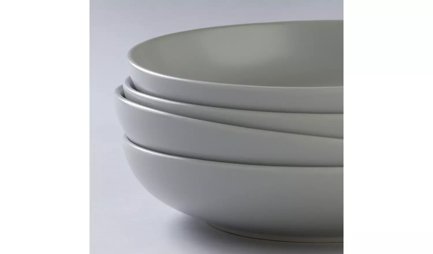 Habitat Brights 4 Piece Stoneware Pasta Bowls - Matt Grey