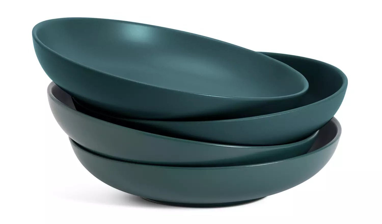 Habitat Matte Glaze 4 Piece Stoneware Pasta Bowls - Teal