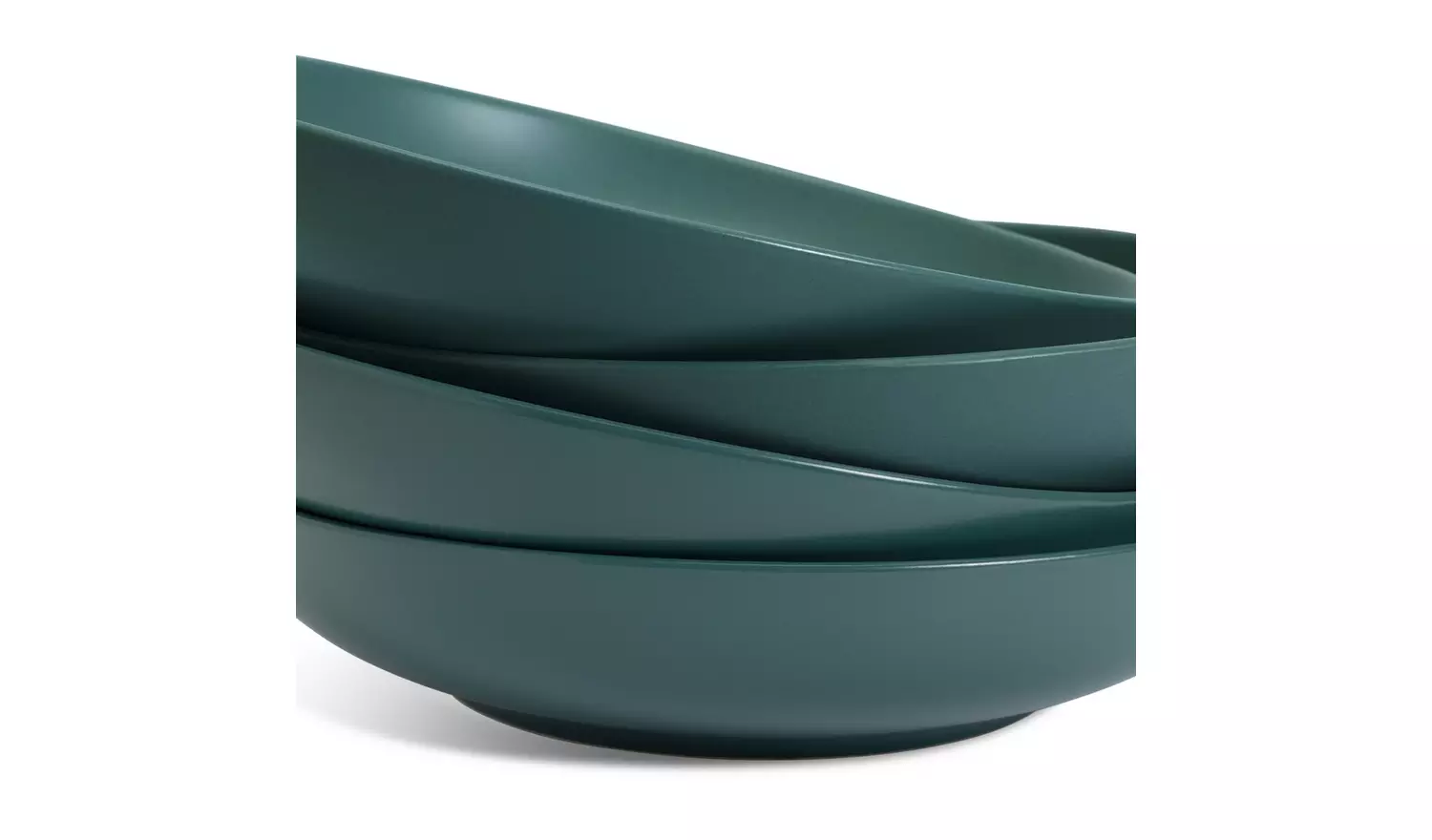 Habitat Matte Glaze 4 Piece Stoneware Pasta Bowls - Teal