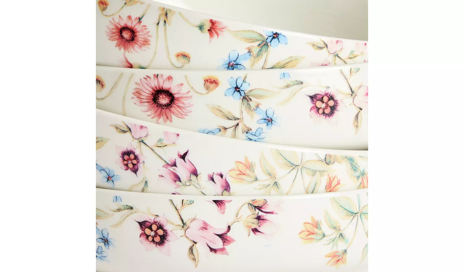 Argos Home 4 Piece Stoneware Pasta Bowls - Cream