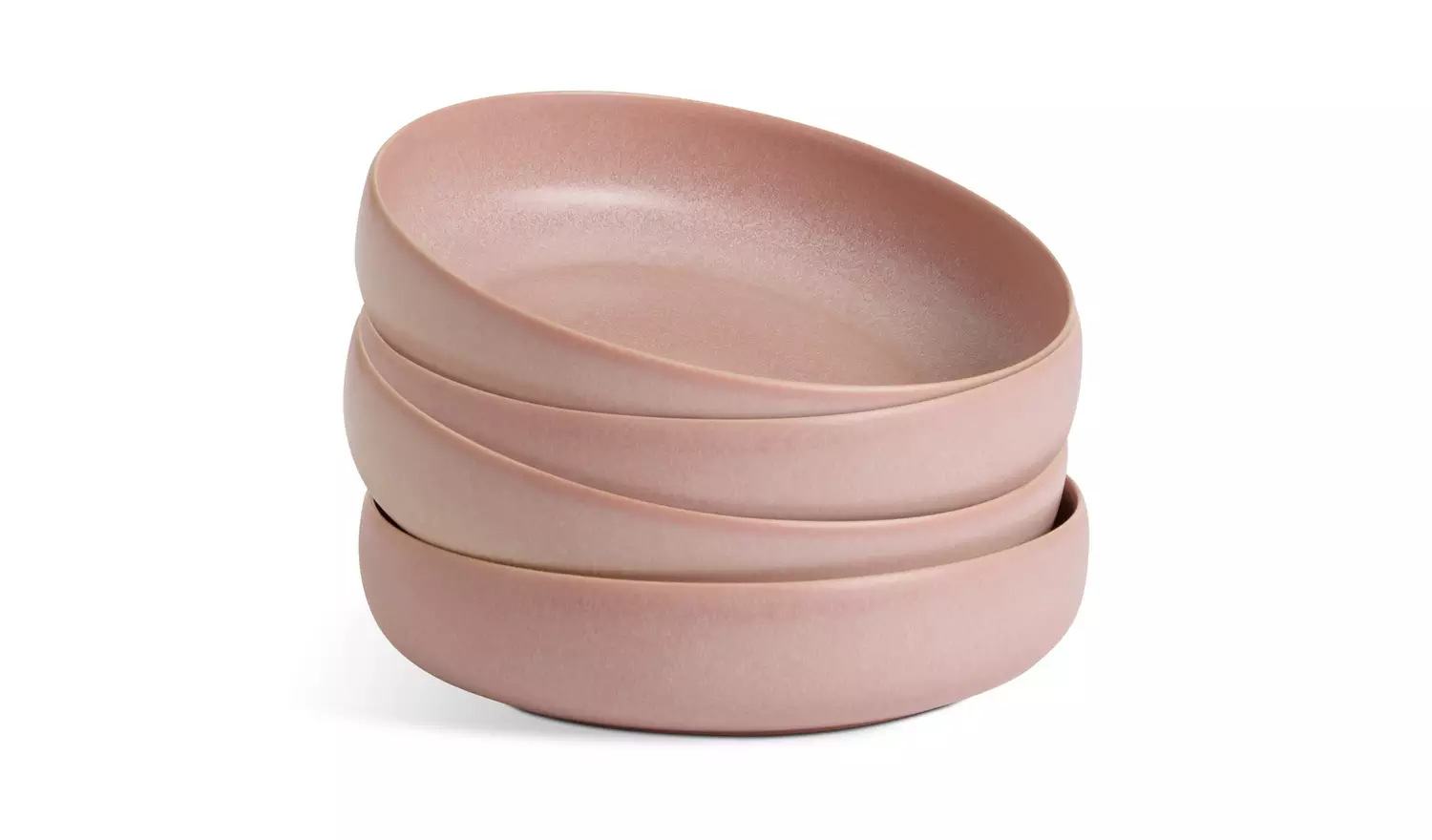 Habitat 4 Piece Reactive Stoneware Pasta Bowls - Pink