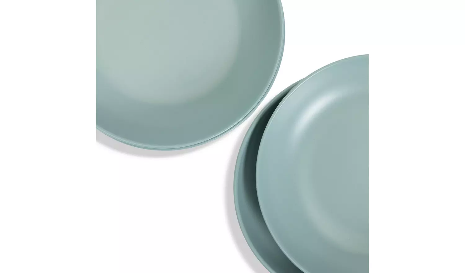 Habitat Matte Glaze 4 Piece Stoneware Pasta Bowl - Duck Egg