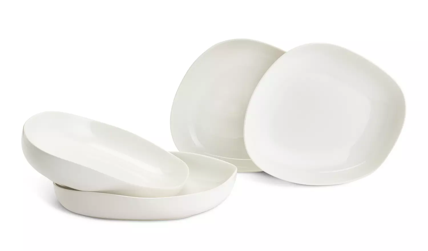 Habitat x Scion 4 Piece Stoneware Pasta Bowls - White