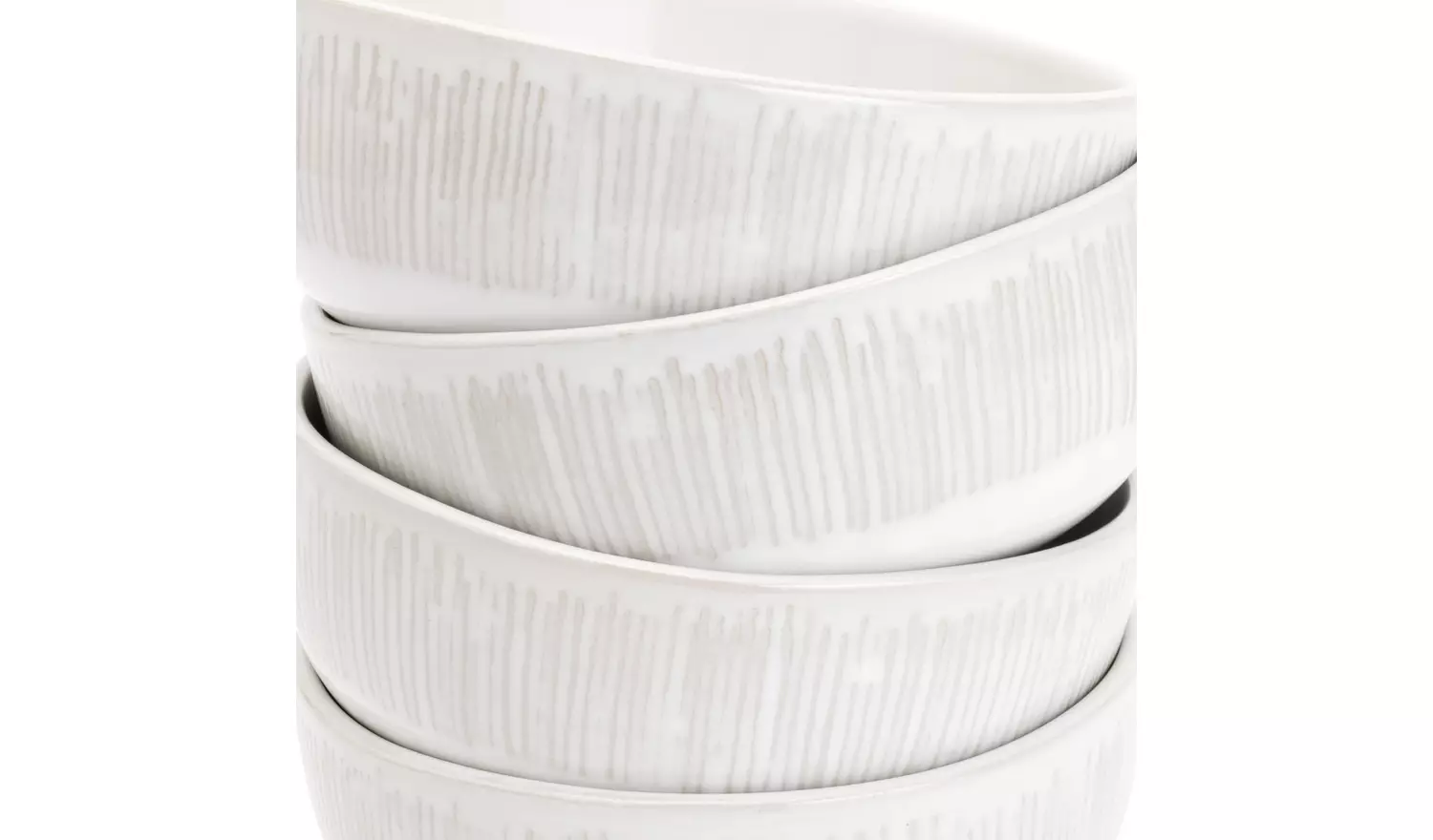 Habitat Wax Resist 12 Piece Stoneware Dinner Set - White