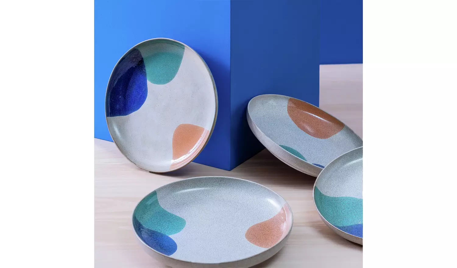 Habitat 60 Recast Set of 4 Stoneware Dinner Plates