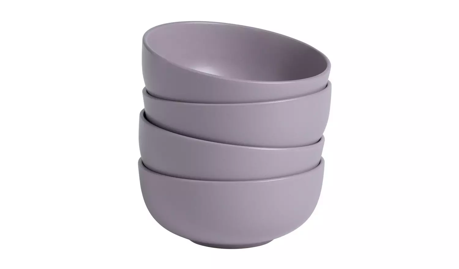 Habitat Matte Glaze 12 Piece Stoneware Dinner Set - Lilac