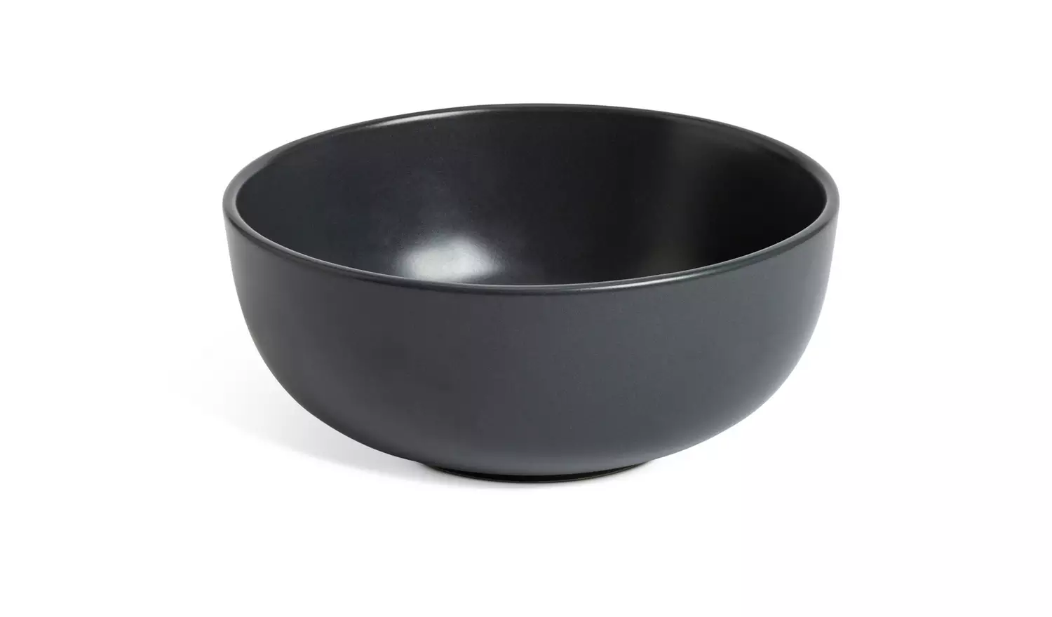 Habitat Matte Glaze 12 Piece Stoneware Dinner Set - Charcoal