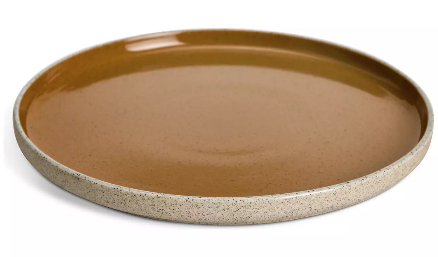 Habitat Raw Edge Speckle 12 Piece Stoneware Dinner Set-Camel