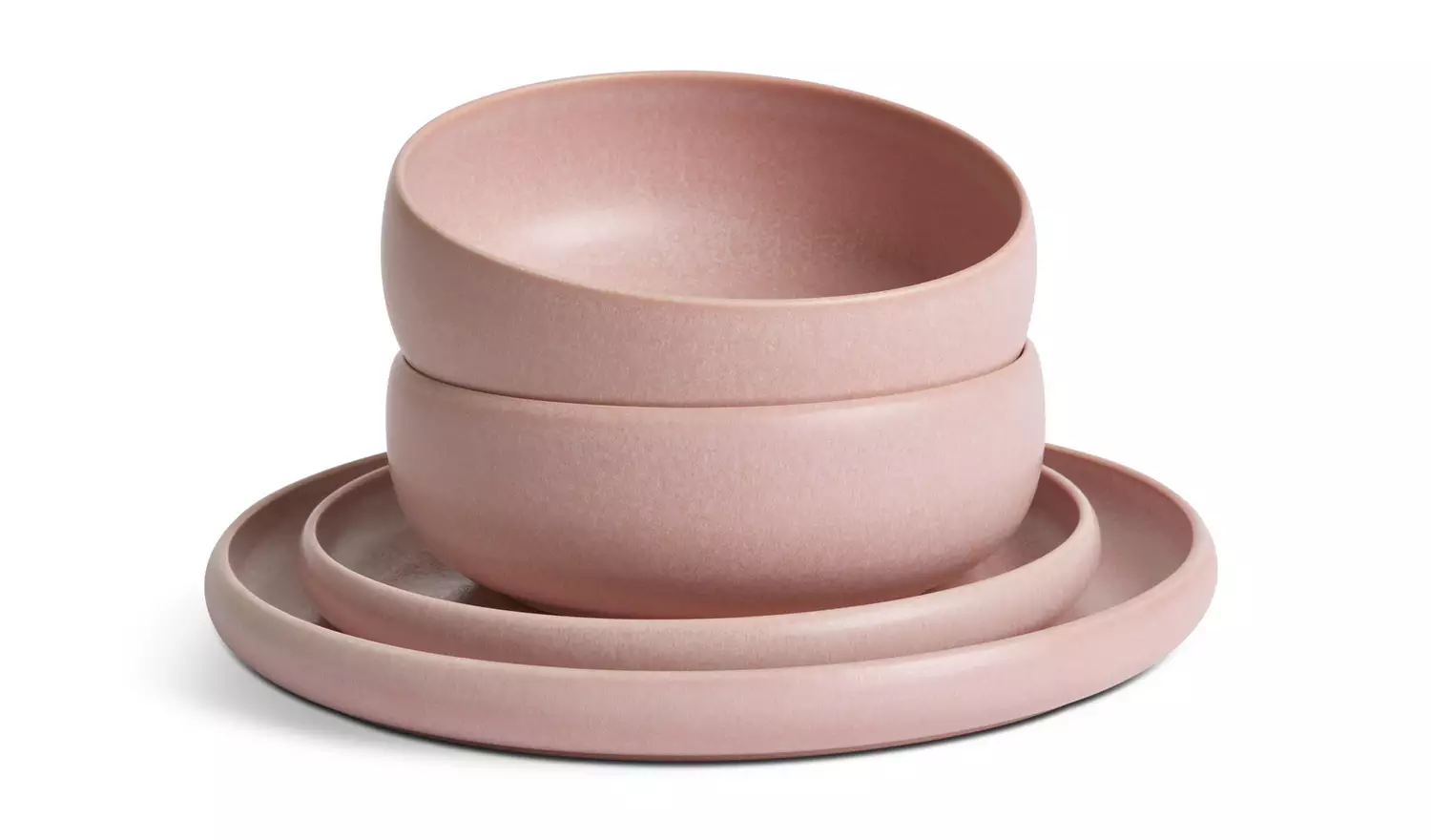 Habitat 12 Piece Reactive Stoneware Dinner Set - Pink