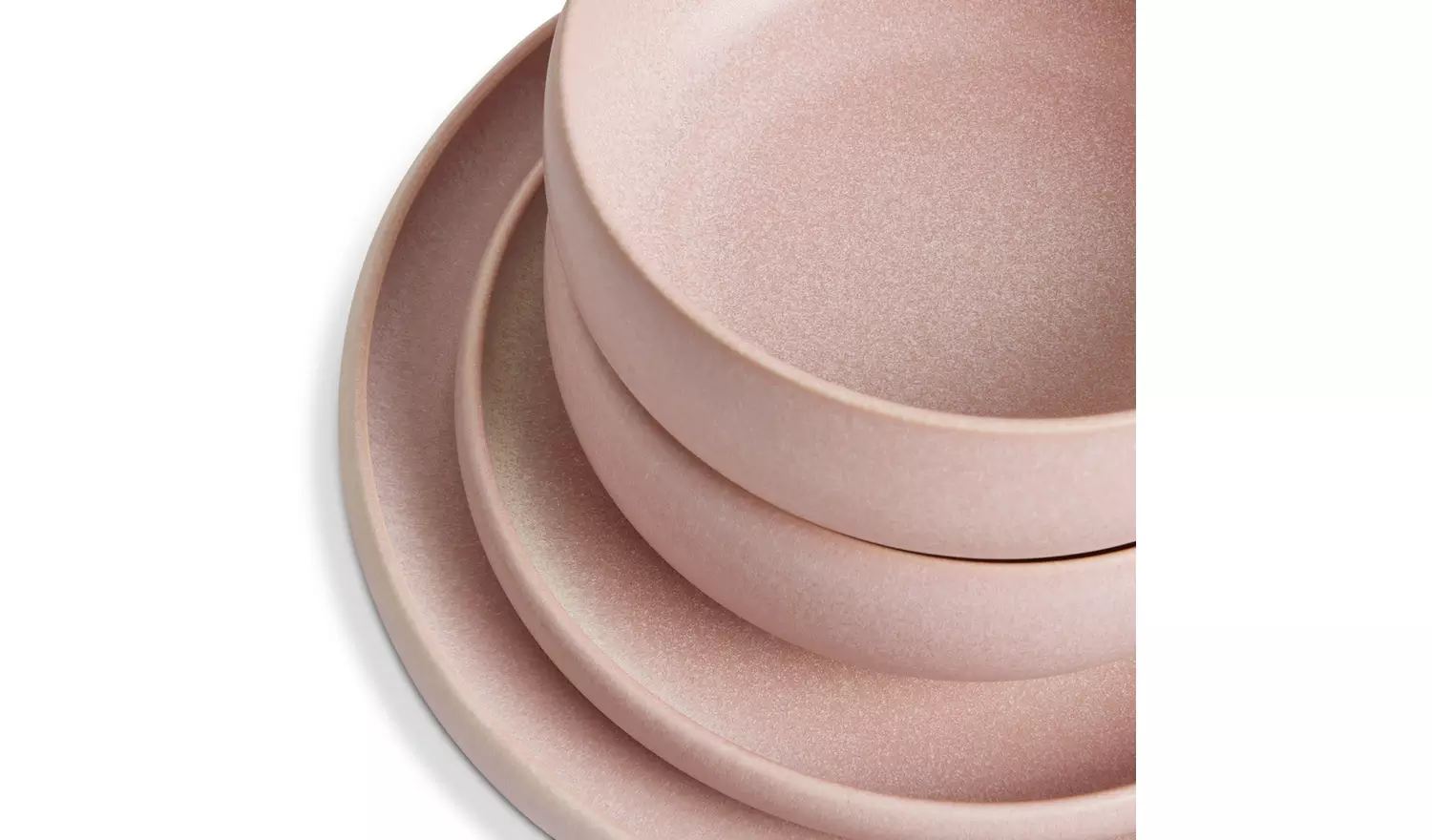 Habitat 12 Piece Reactive Stoneware Dinner Set - Pink