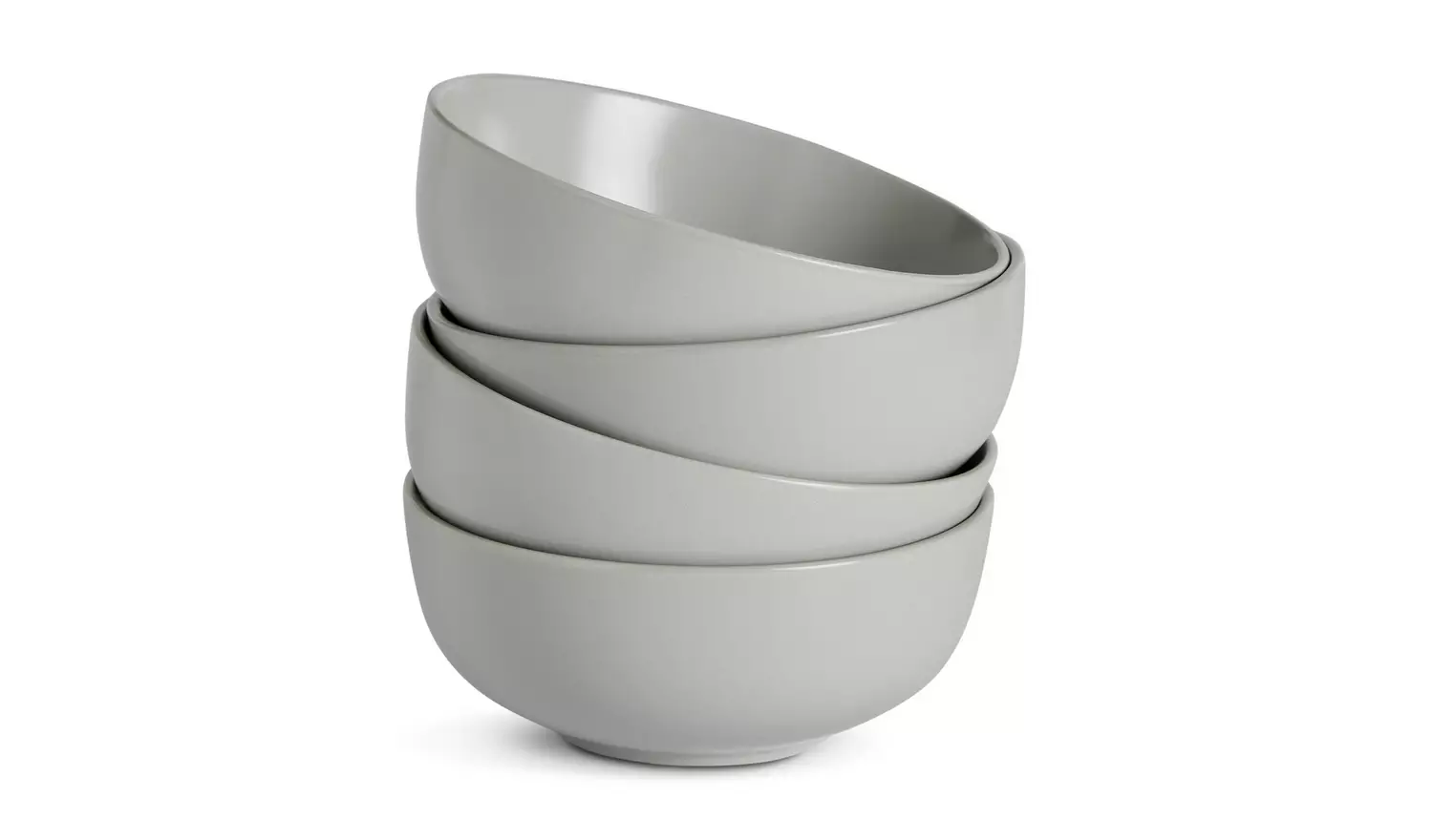 Habitat 12 Piece Stoneware Dinner Set - Matte Grey