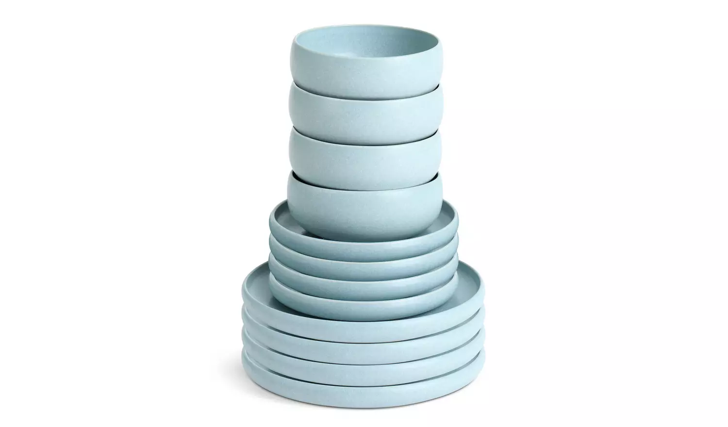 Habitat 12 Piece Reactive Stoneware Dinner Set - Blue