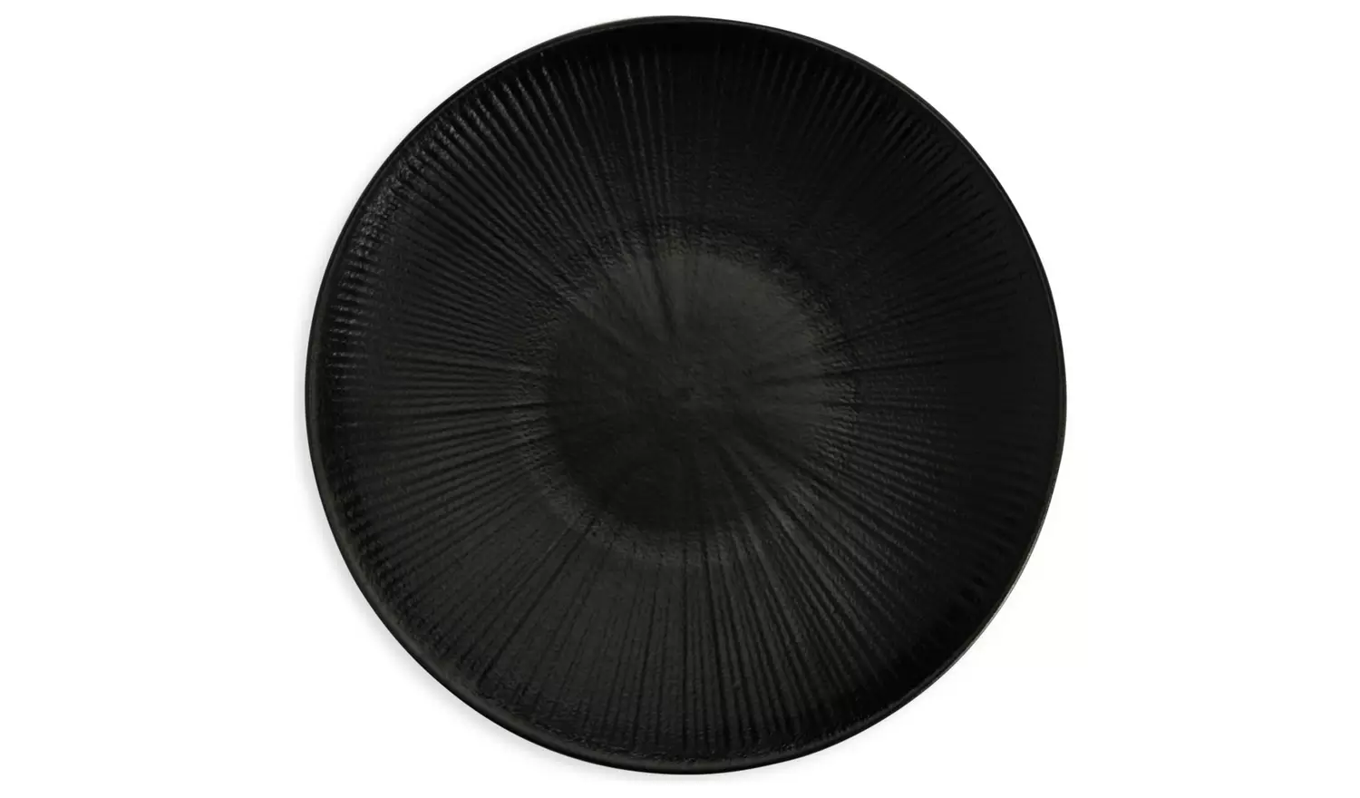 Habitat Black Textured Picnic Dinner Plate – set of 4