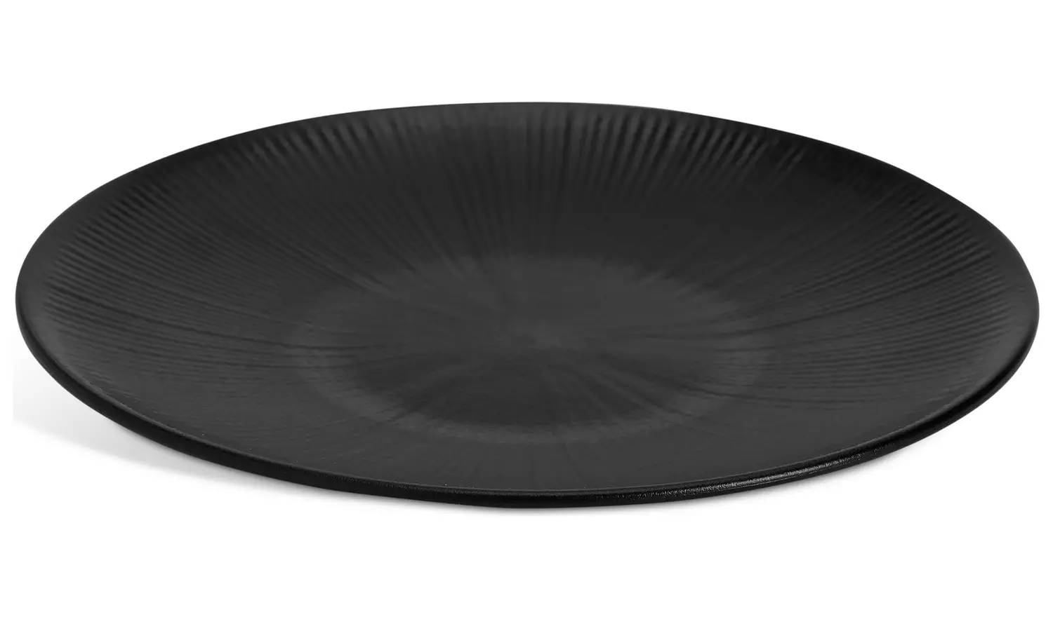 Habitat Black Textured Picnic Dinner Plate – set of 4