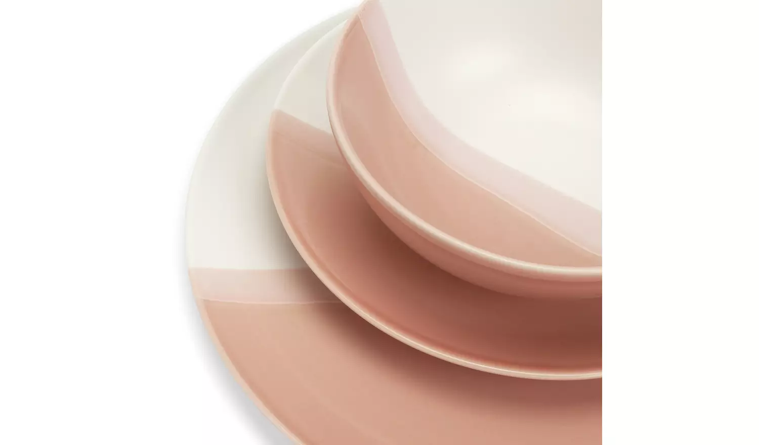 Habitat Dipped 12 Piece Stoneware Dinner Set - Multicoloured