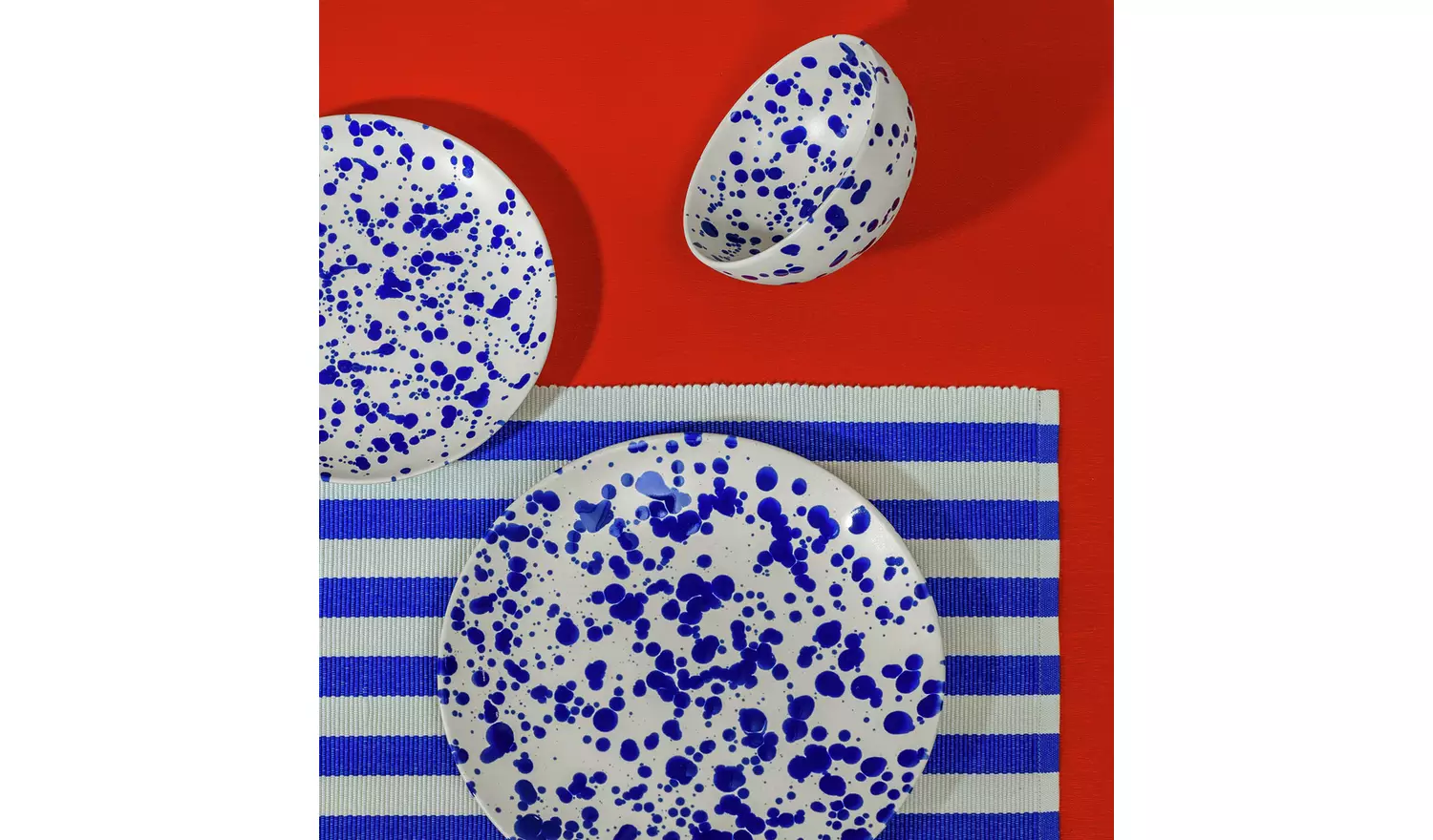 Habitat 60 Jackson 12 Piece Stoneware Dinner Set - Blue