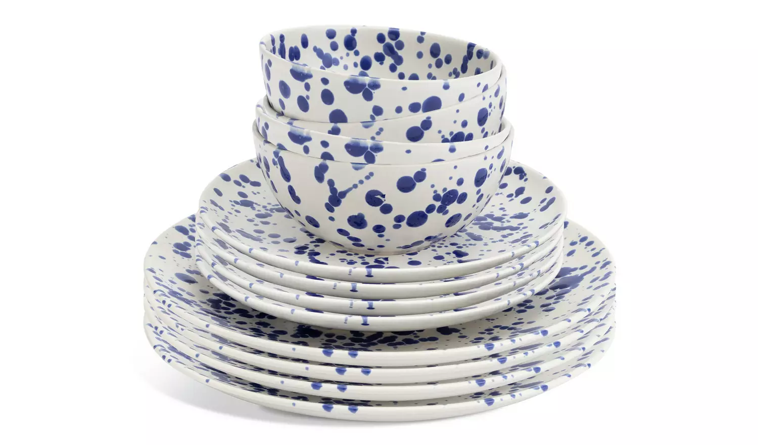 Habitat 60 Jackson 12 Piece Stoneware Dinner Set - Blue