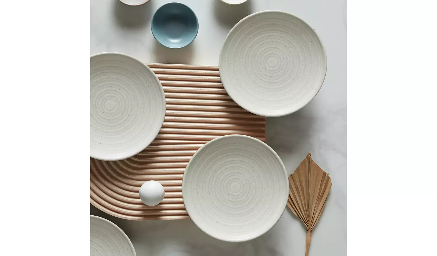 Denby Impression 4 Piece Stoneware Side Plates - Cream