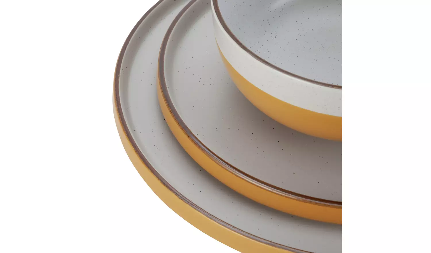 Habitat Loft Living Speckle 12 Piece Dinner Set - Mustard