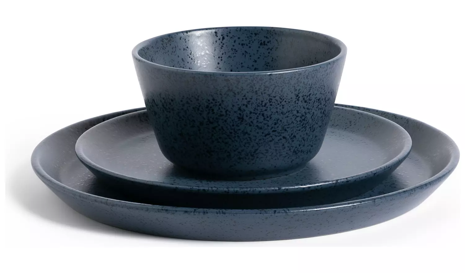 Habitat Addison 12 Piece Stoneware Dinner Set - Blue