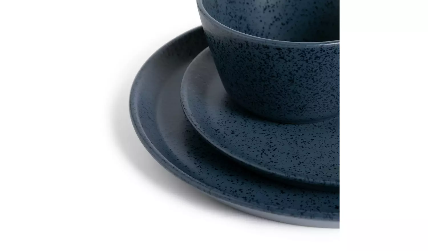 Habitat Addison 12 Piece Stoneware Dinner Set - Blue