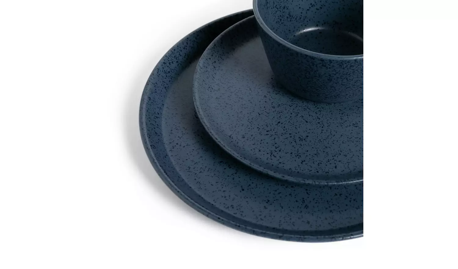 Habitat Addison 12 Piece Stoneware Dinner Set - Blue