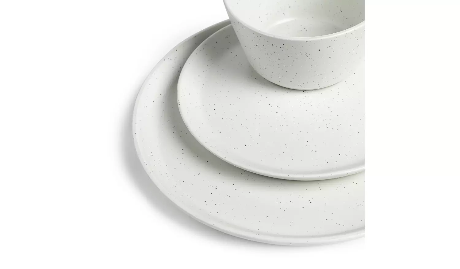 Habitat Addison 12 Piece Stoneware Dinner Set - White