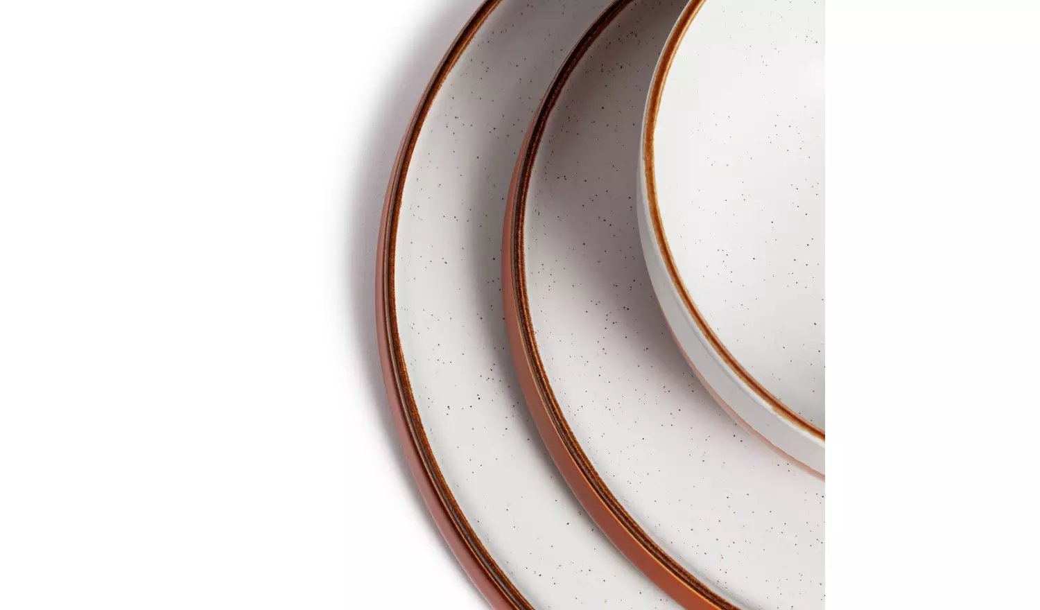 Habitat 12 Piece Stoneware Dinner Set - Rust Speckle
