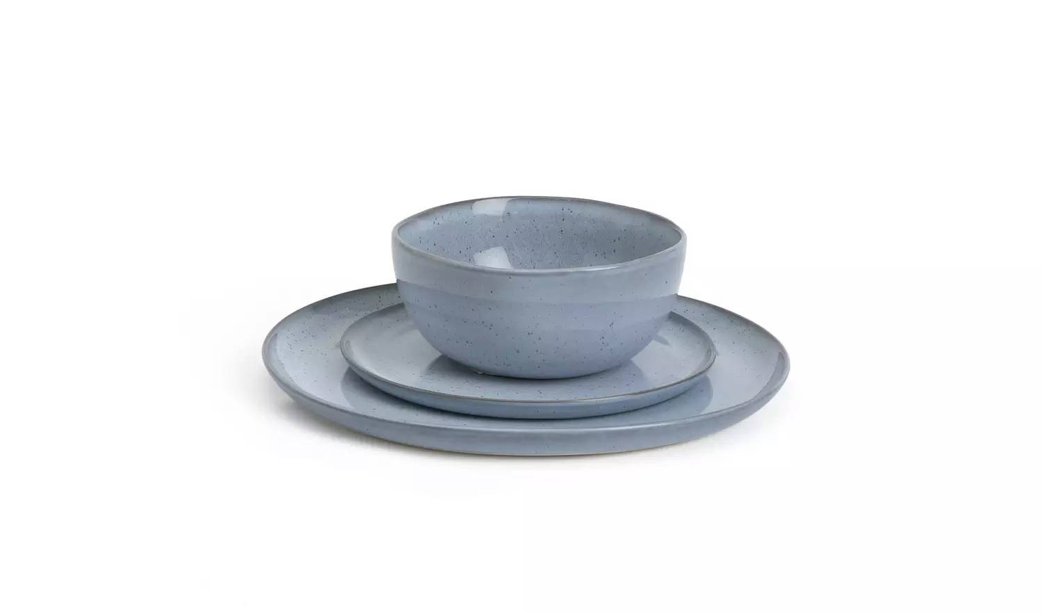 Habitat Evora 12 Piece Stoneware Dinner Set - Blue