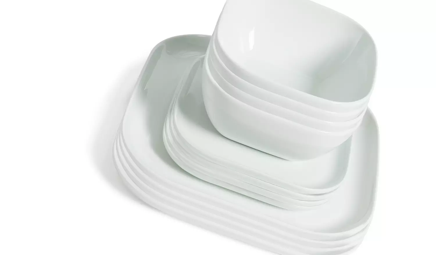 Habitat Riko Square 12 Piece Dinner Set - White
