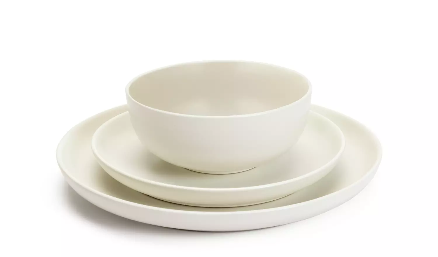 Habitat 12 Piece Stoneware Dinner Set - White