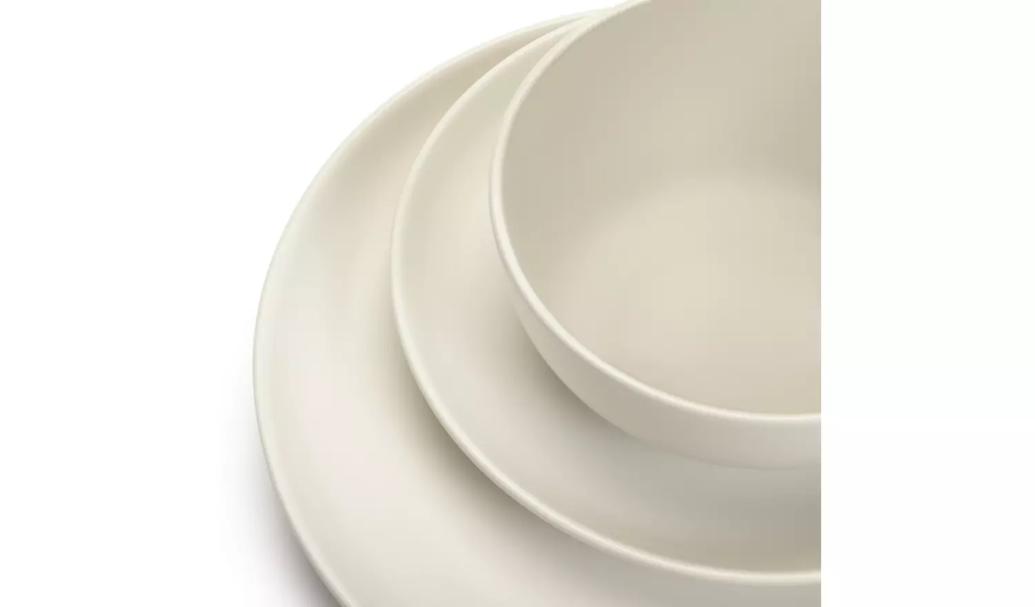 Habitat 12 Piece Stoneware Dinner Set - White