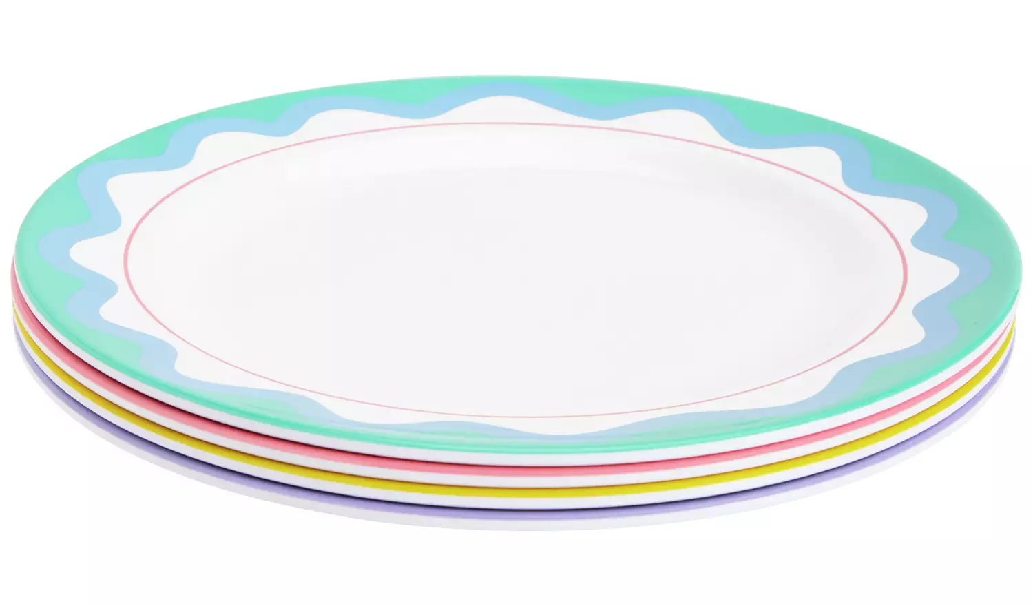 Home Wiggle Design Side Plates – Set of 4